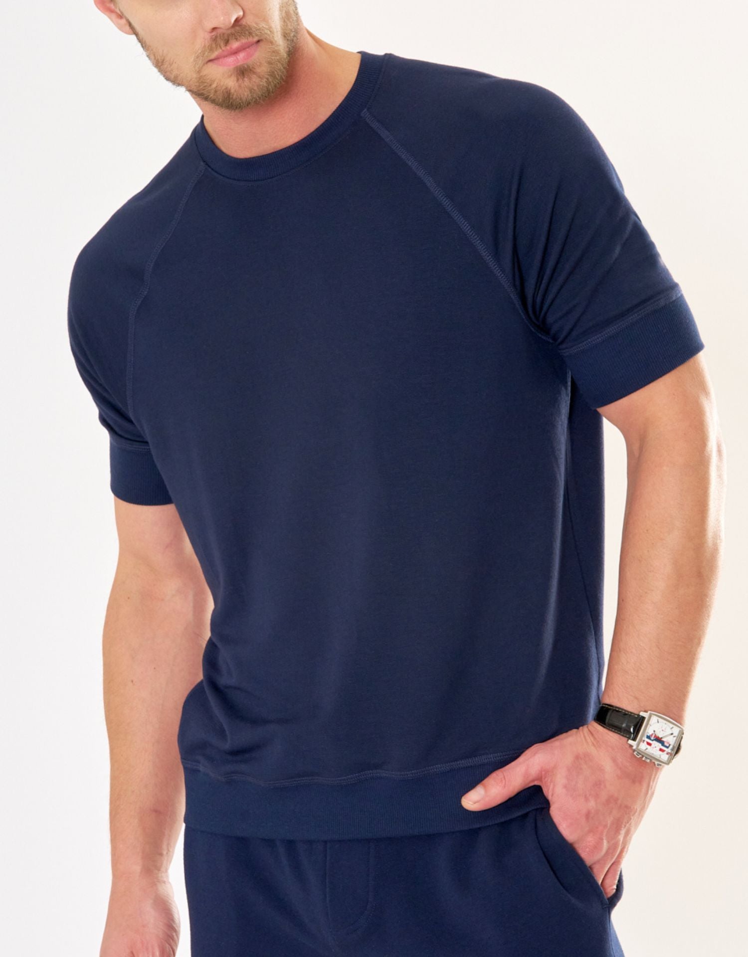 Monaco Sweatshirt Tee - Navy