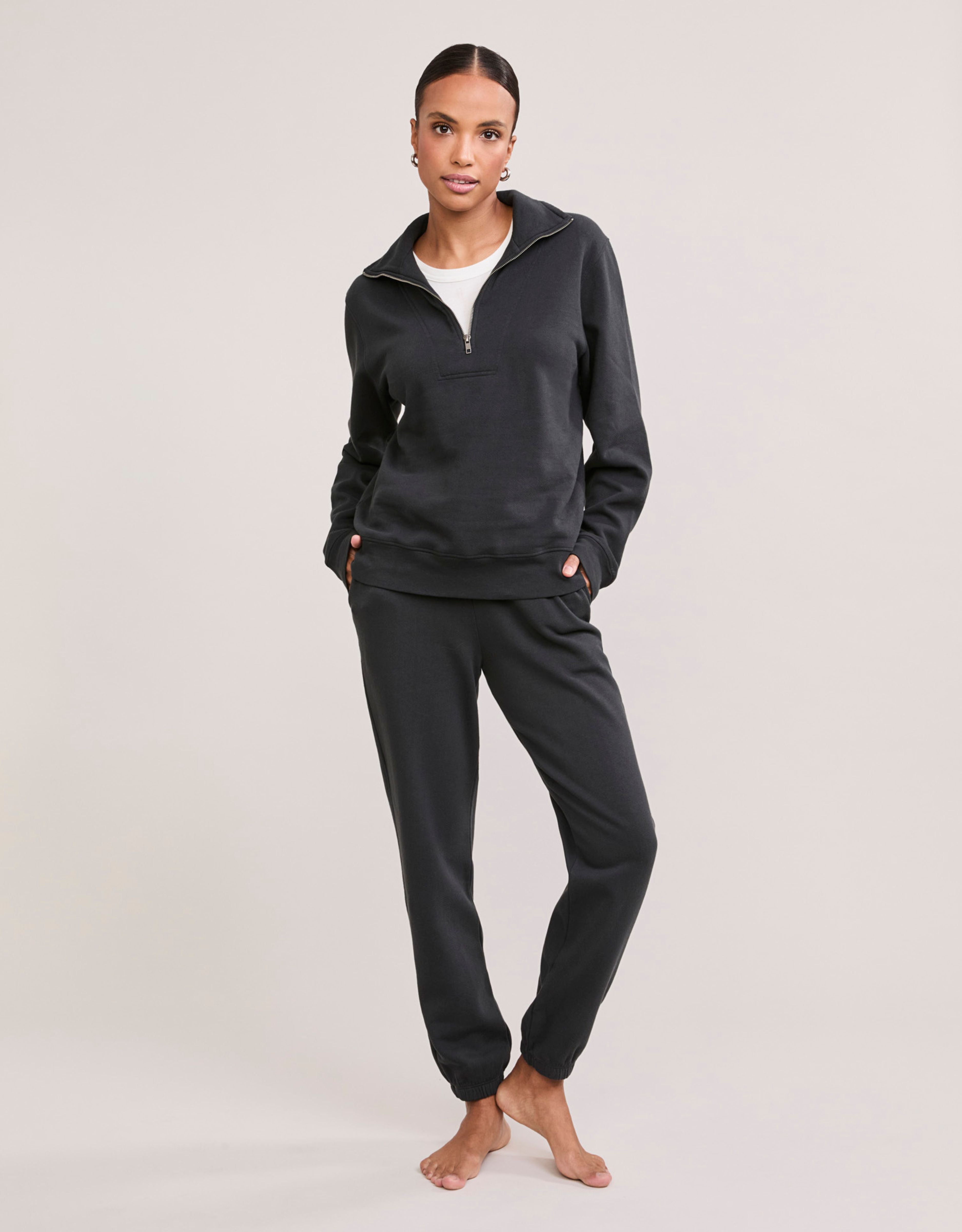 Oxford Unisex Quarter Zip - Washed Black