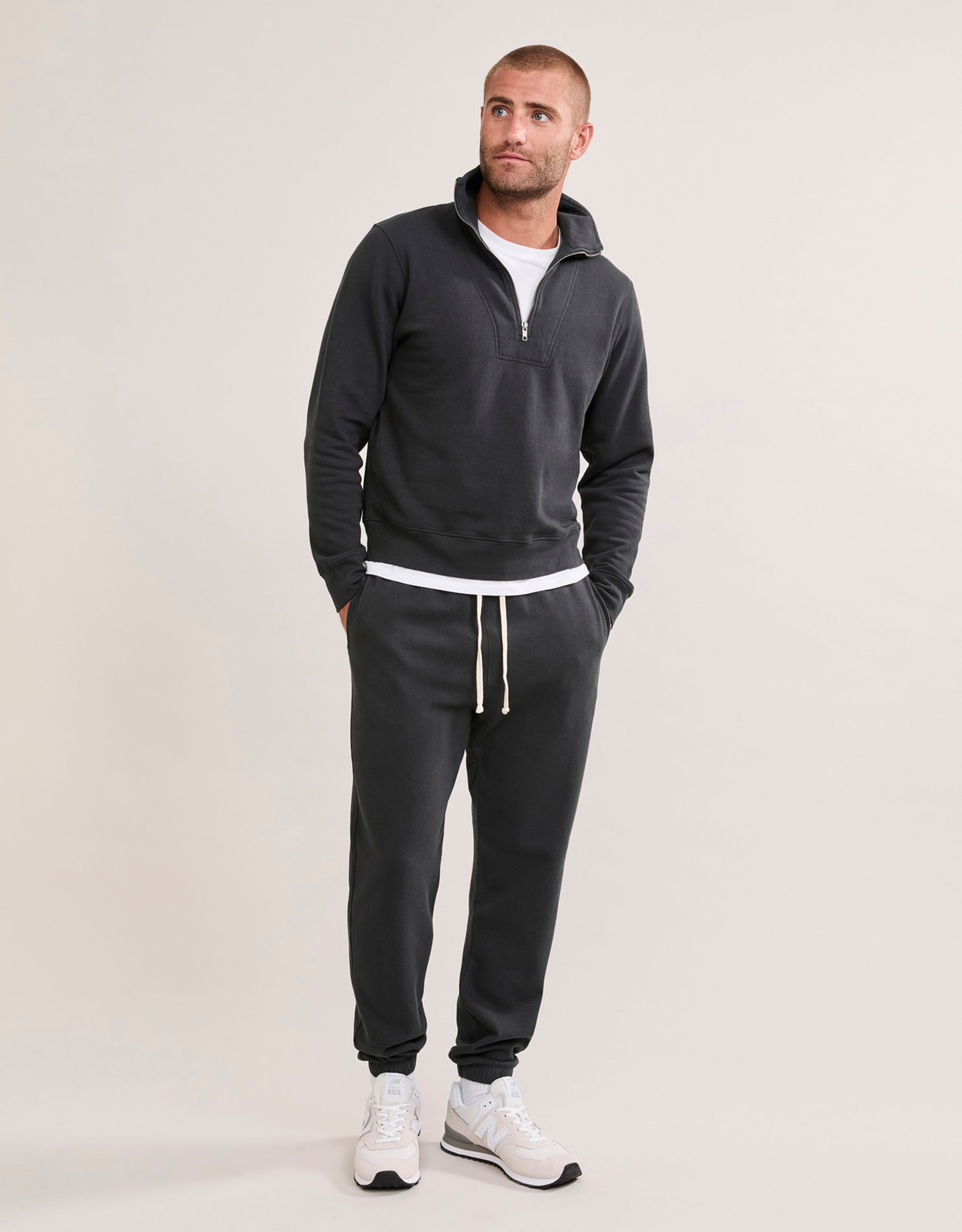Oxford Unisex Quarter Zip - Washed Black