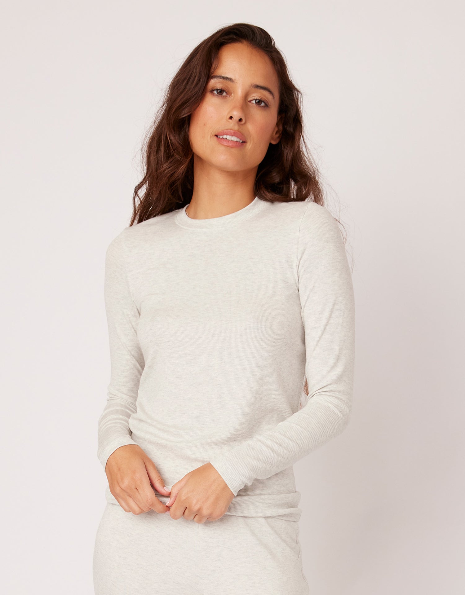 Chicago Ribbed Long Sleeve - Heather Ash