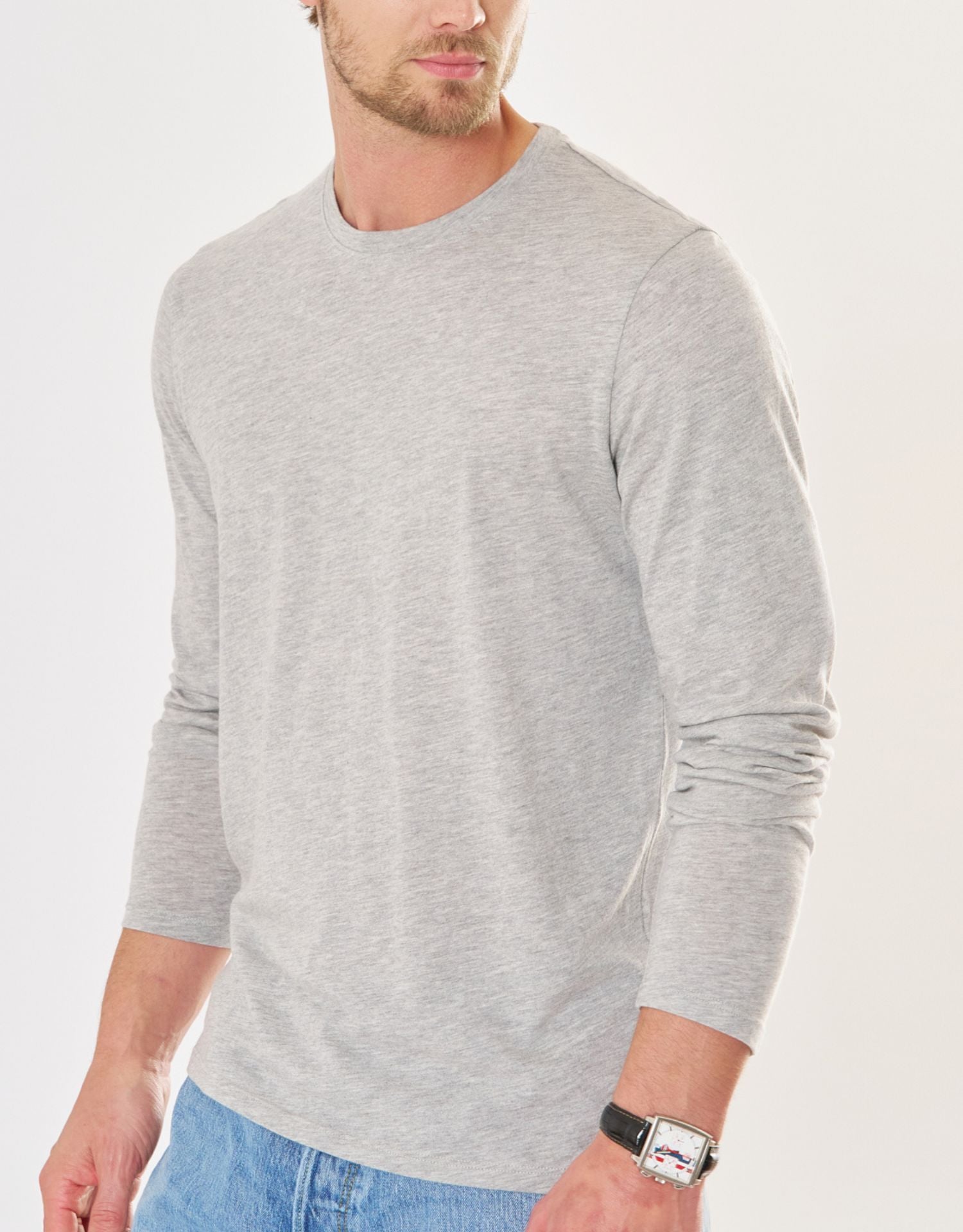 Venice Long Sleeve Tee - Heather Grey