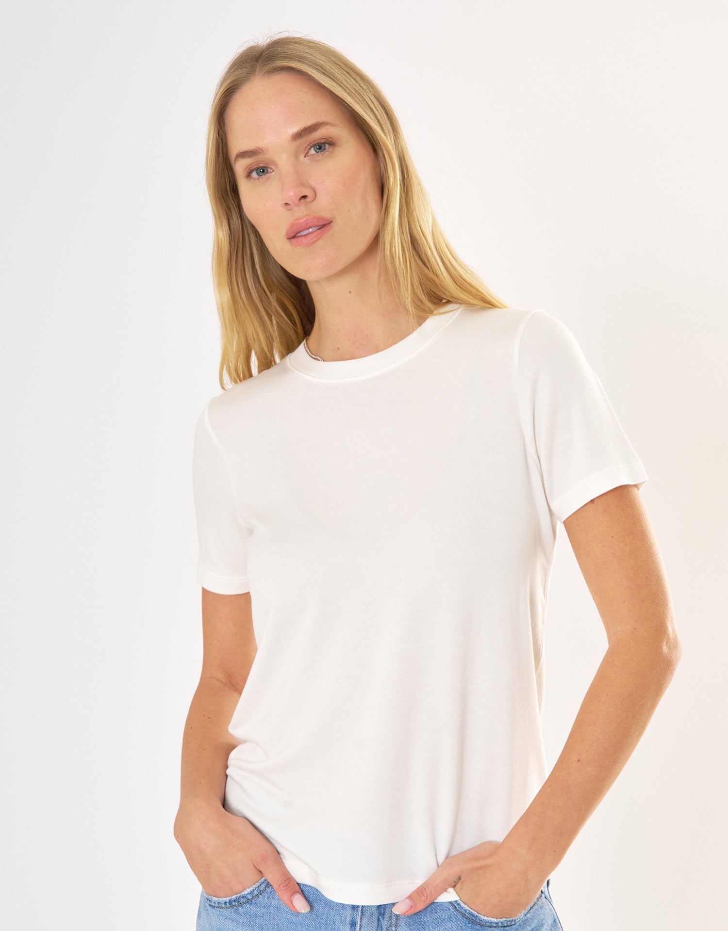 St. Tropez Crew Neck Tee - White