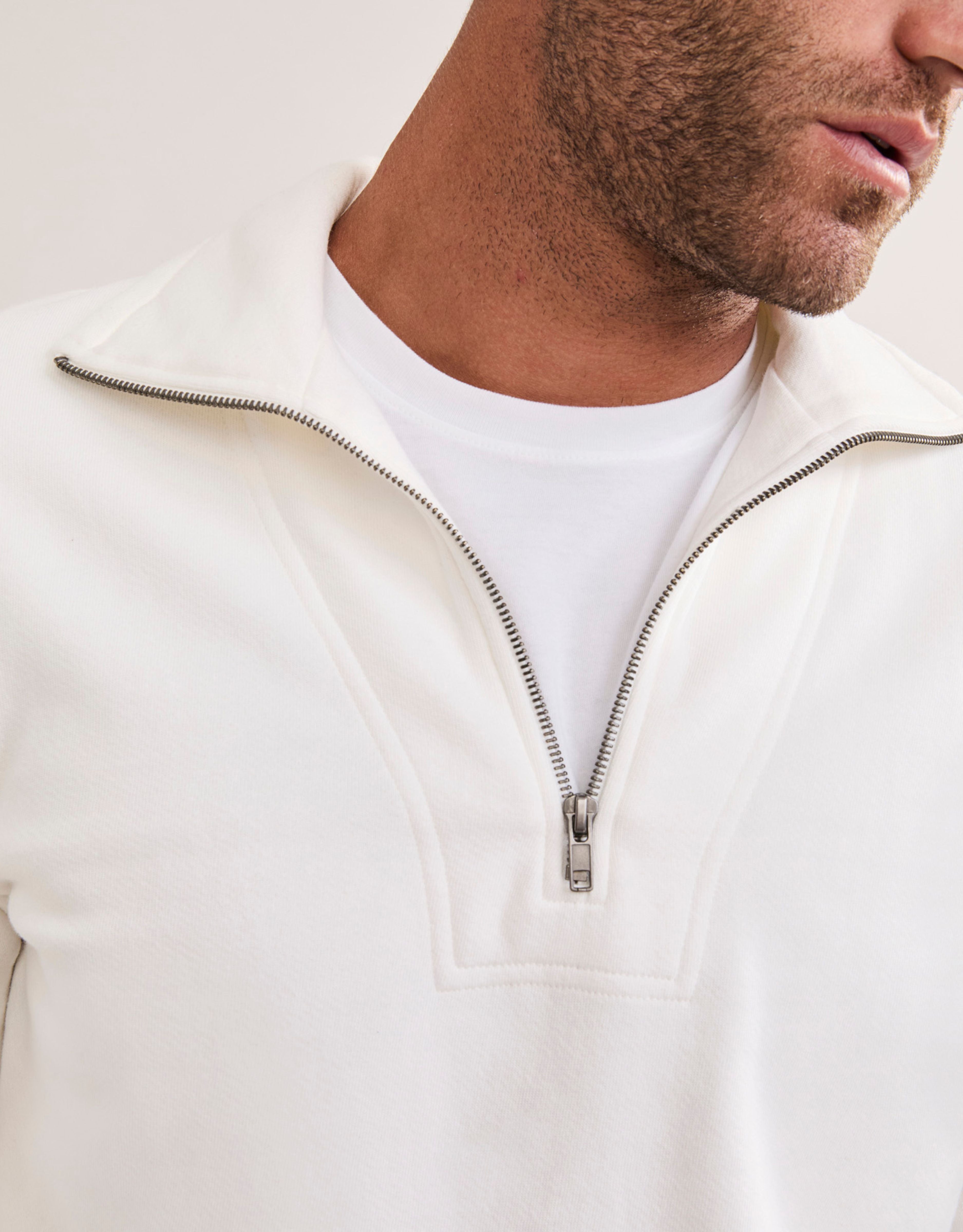 Oxford Unisex Quarter Zip - White