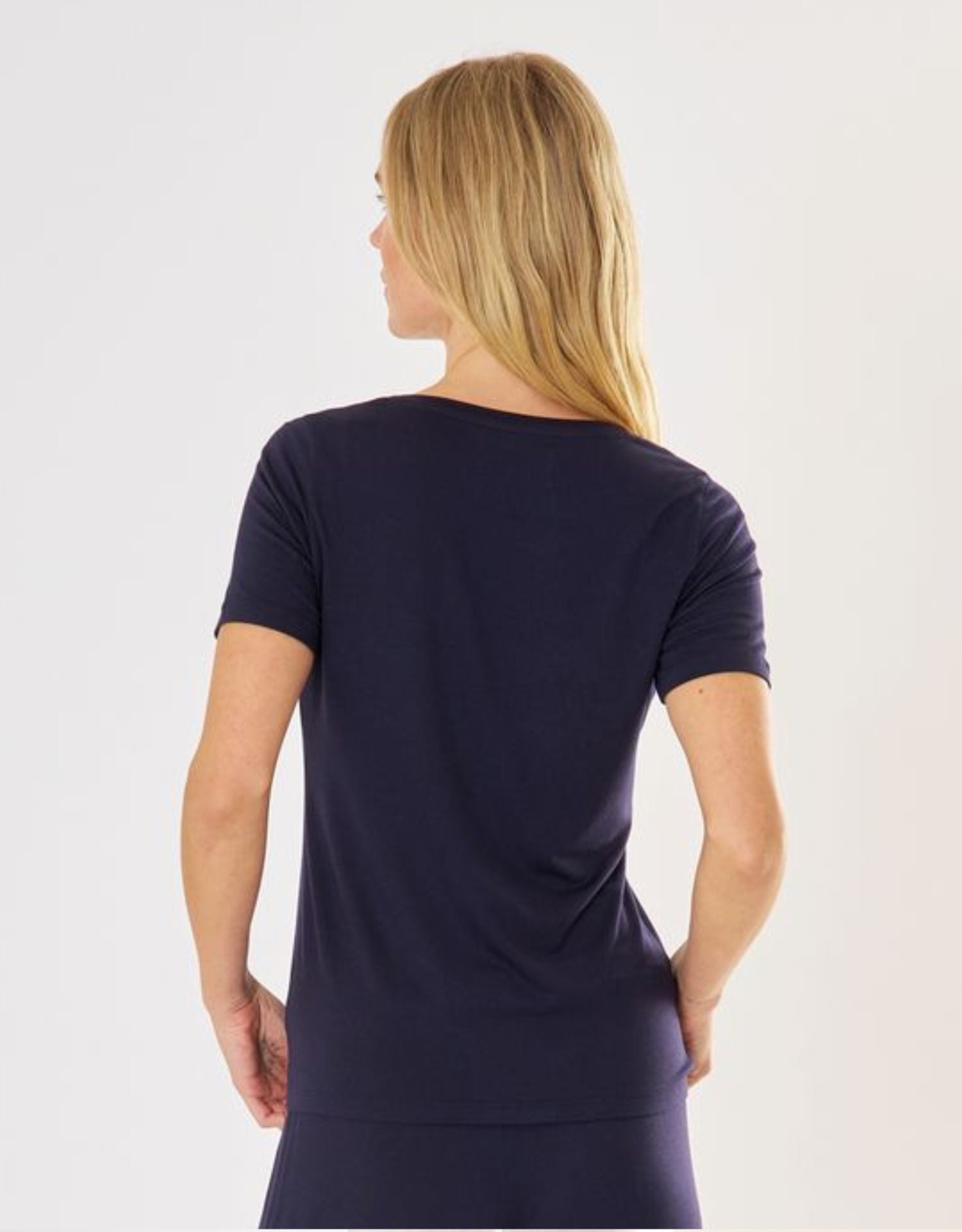Boston Scoop Neck Tee - Navy