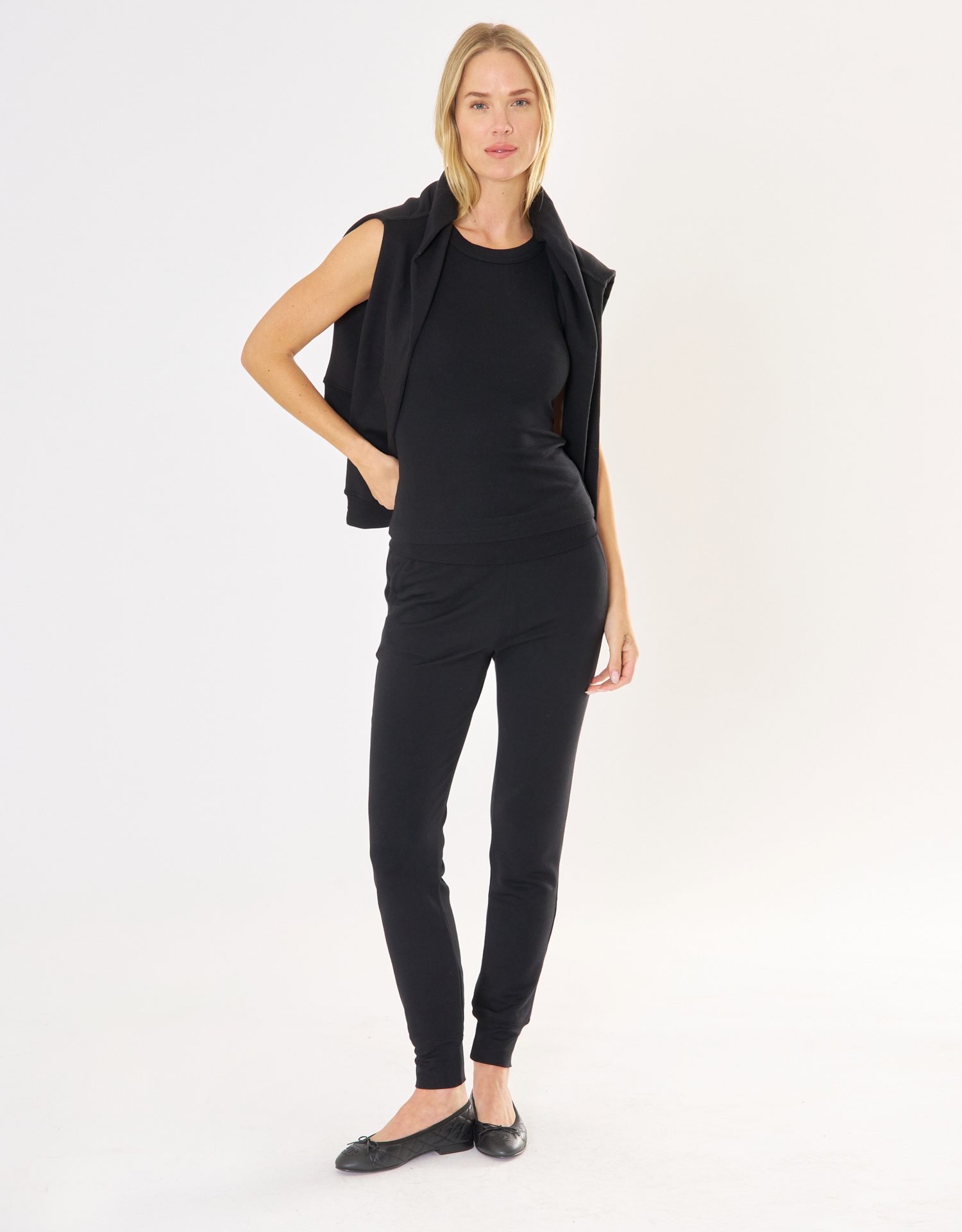 Knoxville Ribbed Tank - Black
