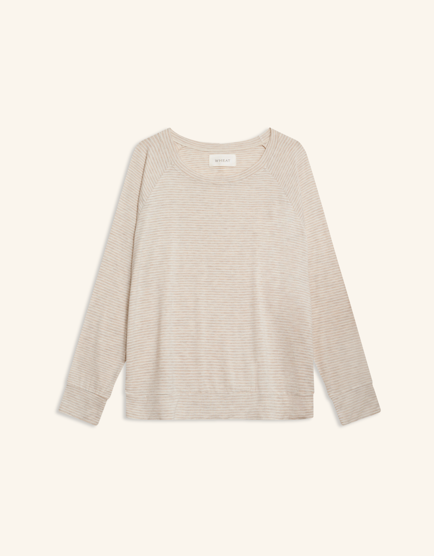 Bel Air Sweatshirt - Oatmeal and White Stripe