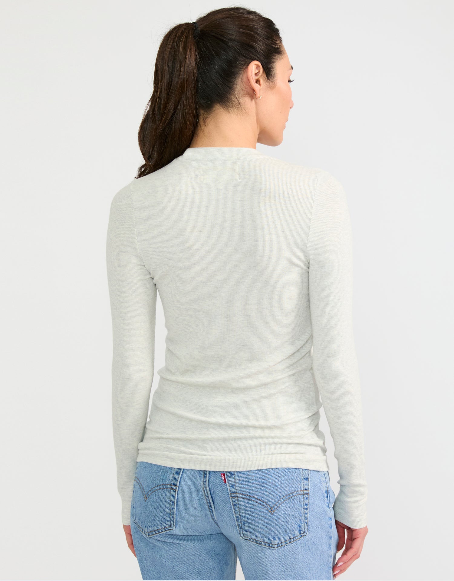 Chicago Ribbed Long Sleeve - Heather Ash