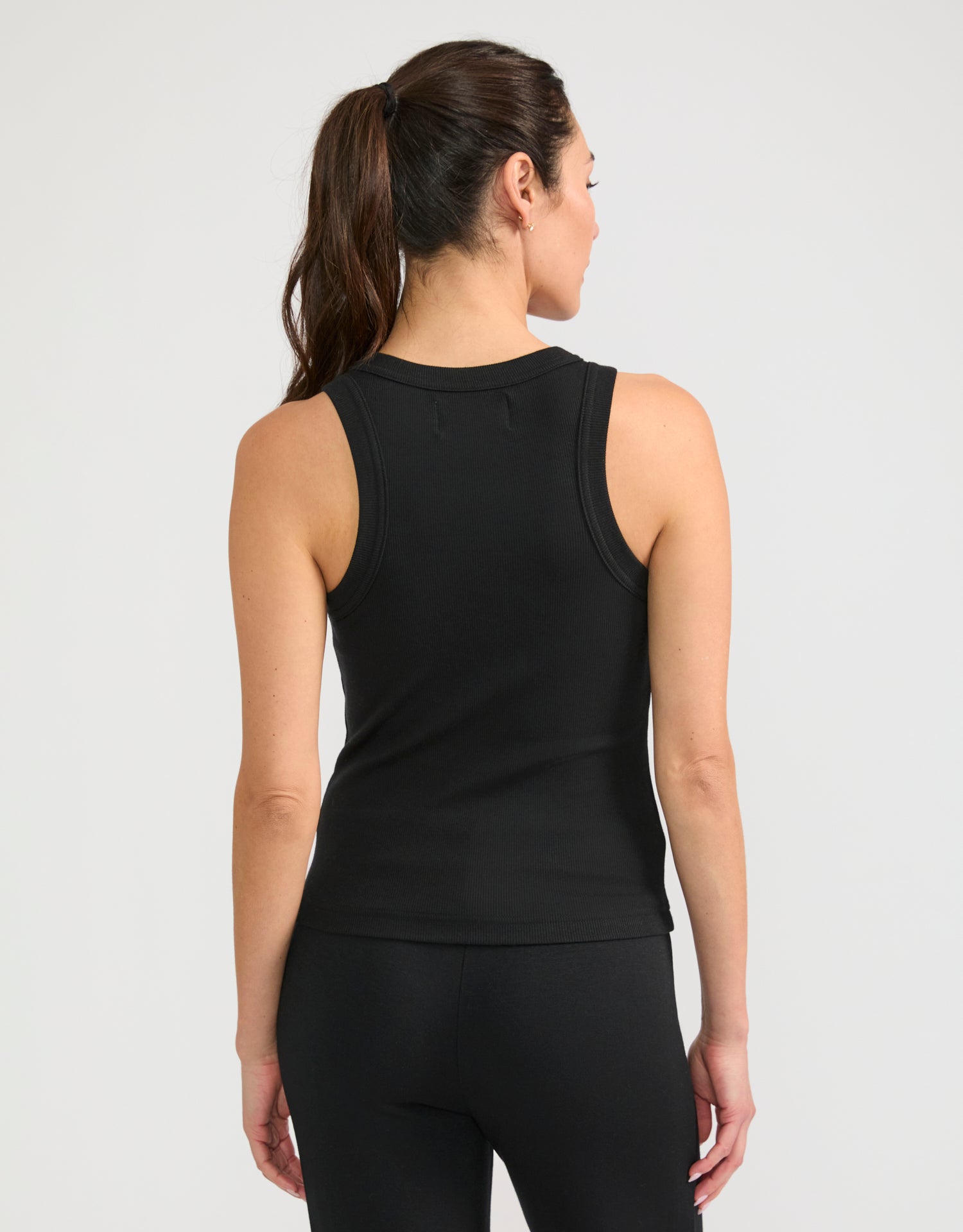 Knoxville Ribbed Tank - Black