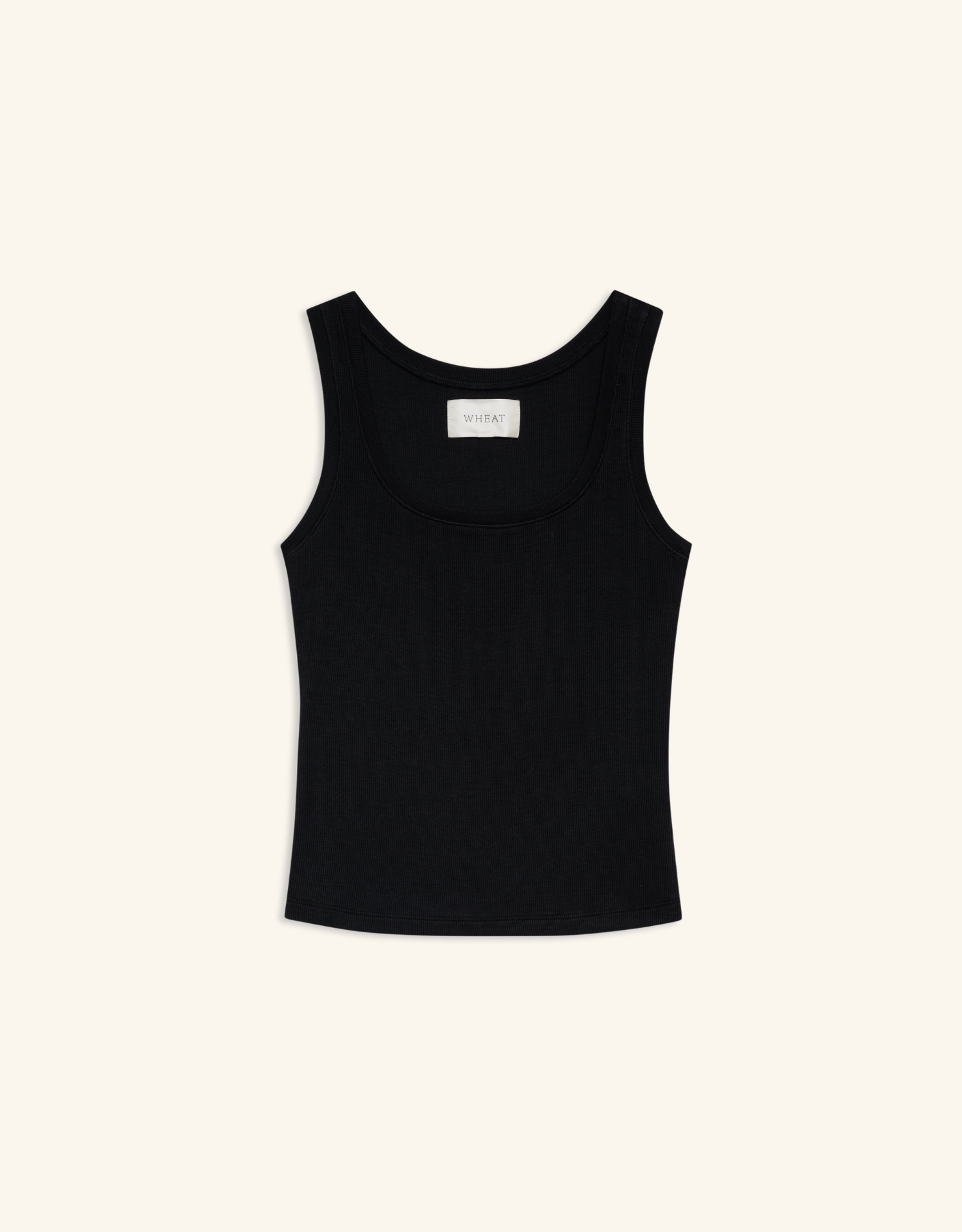 Franklin Ribbed Square Neck Tank - Black