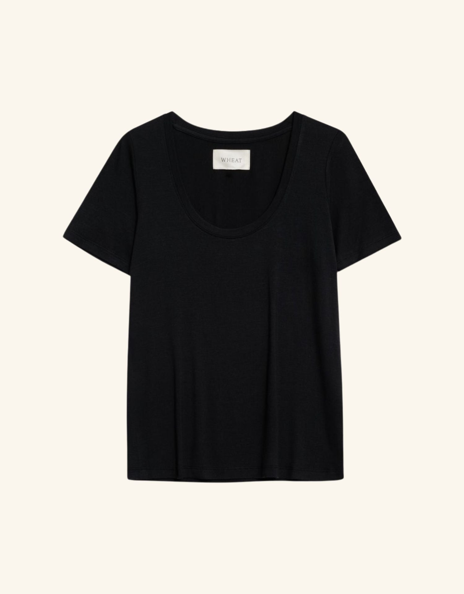 Boston Scoop Neck Tee - Black
