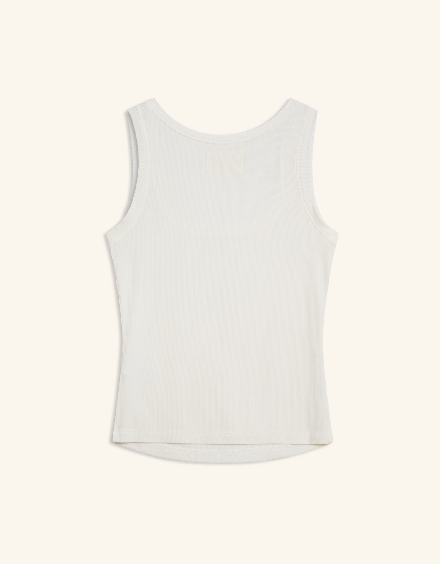 Franklin Ribbed Square Neck Tank - White