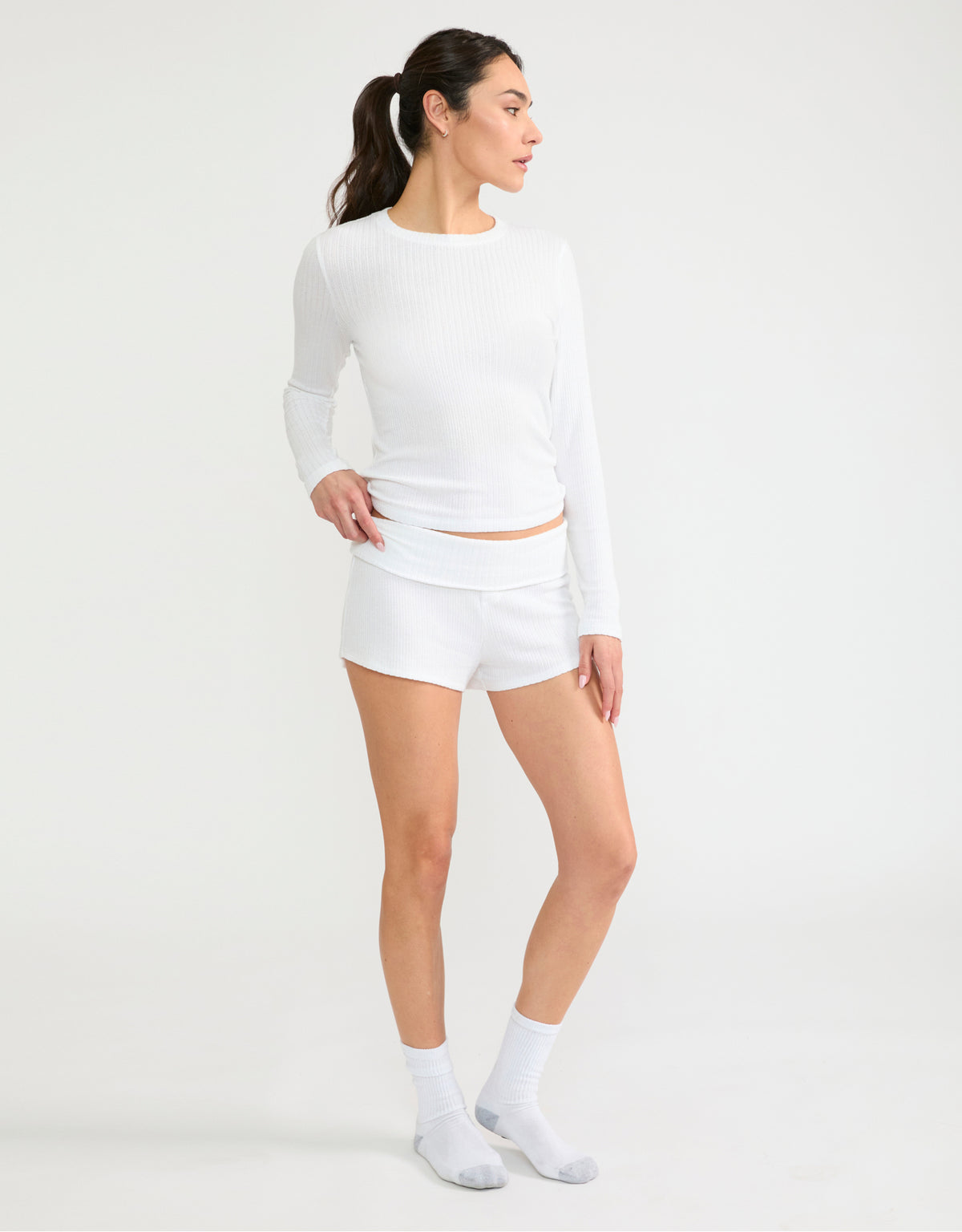 Ventura Pointelle Short - Pearl