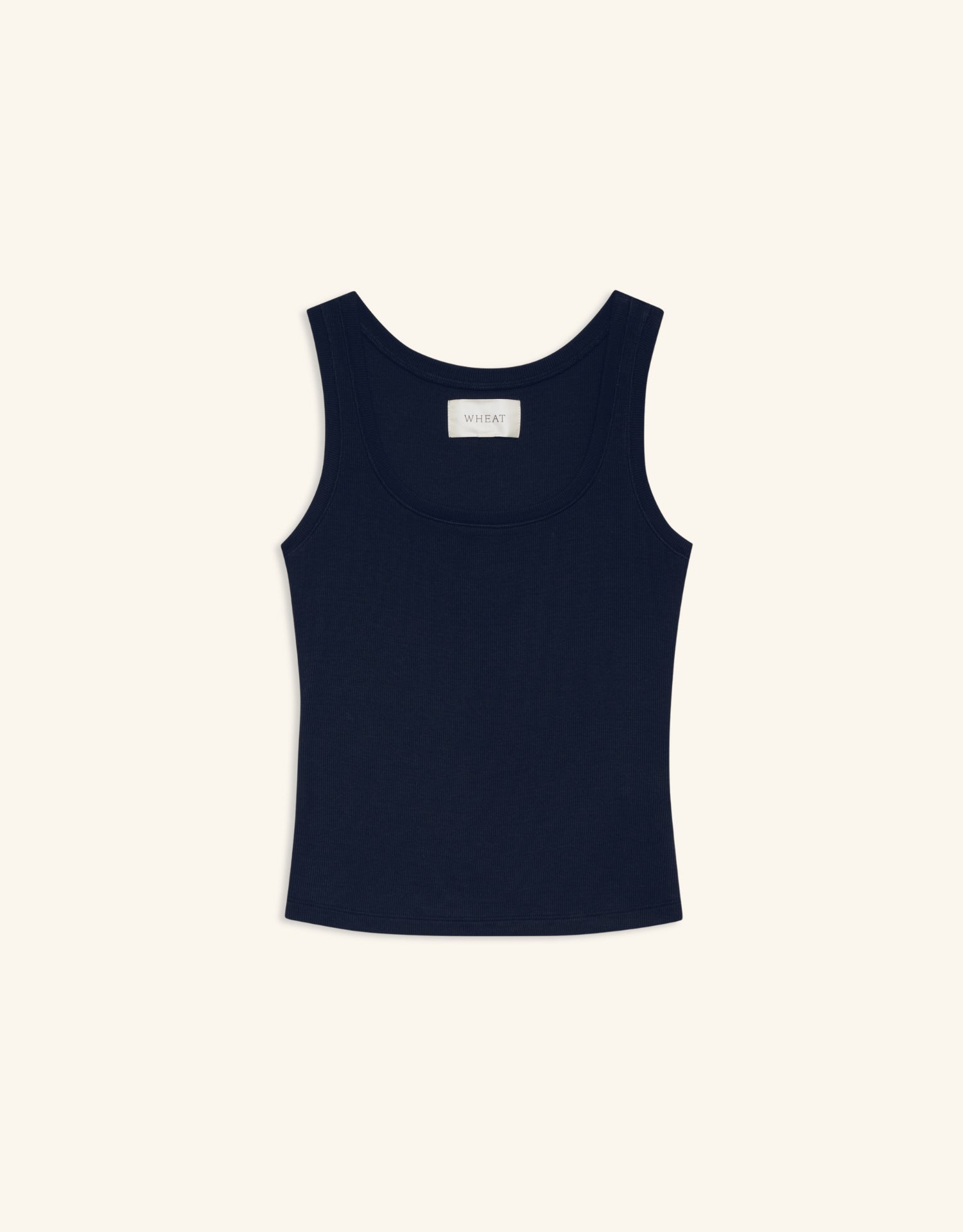 Franklin Ribbed Square Neck Tank - Navy
