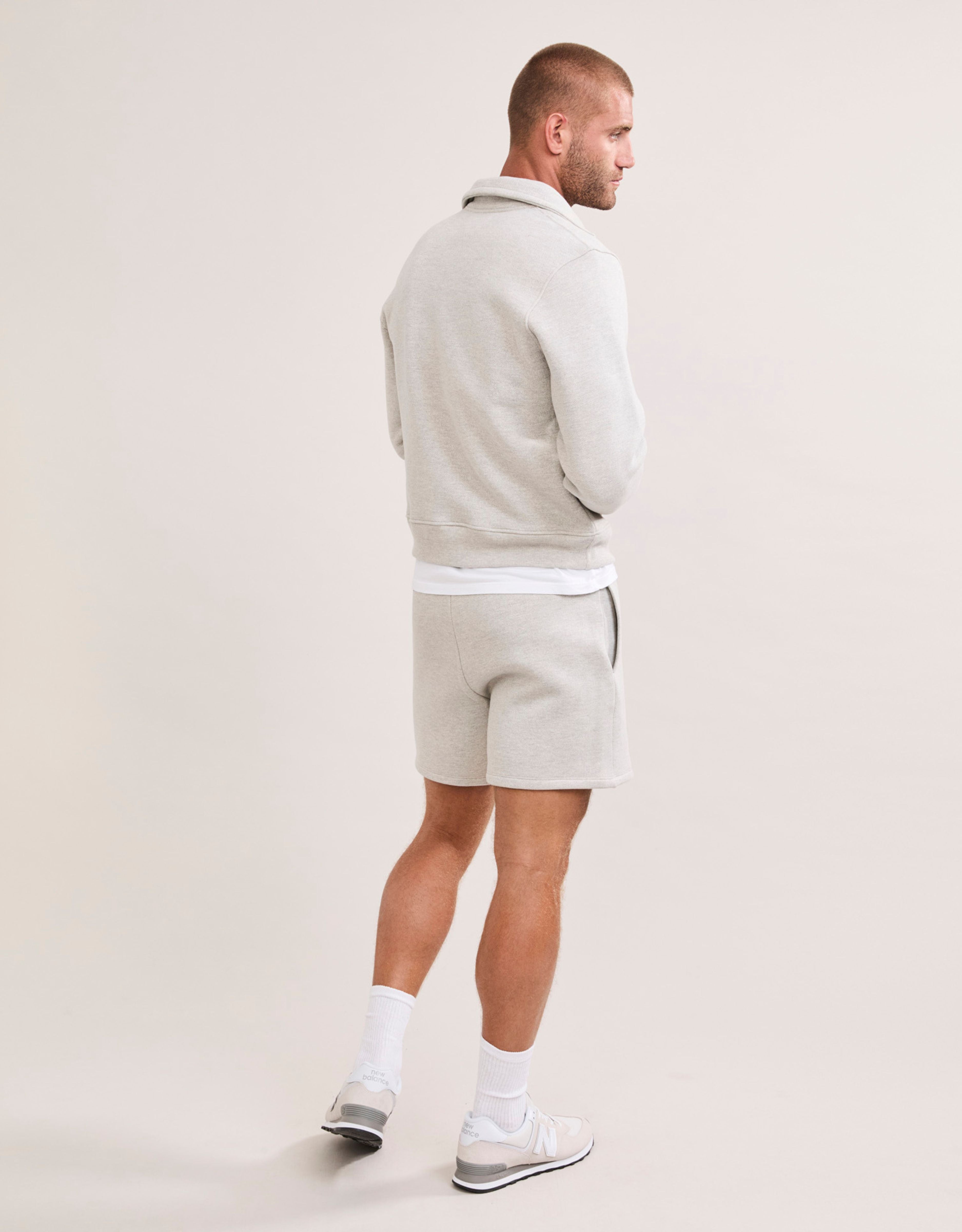 Oxford Unisex Quarter Zip - Heather Grey