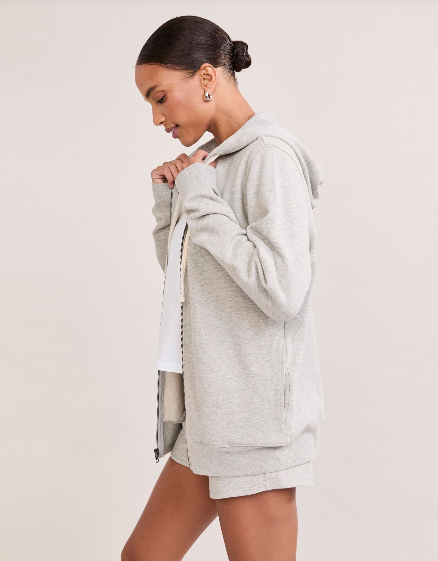 Georgetown Unisex Zip Hoodie - Heather Grey