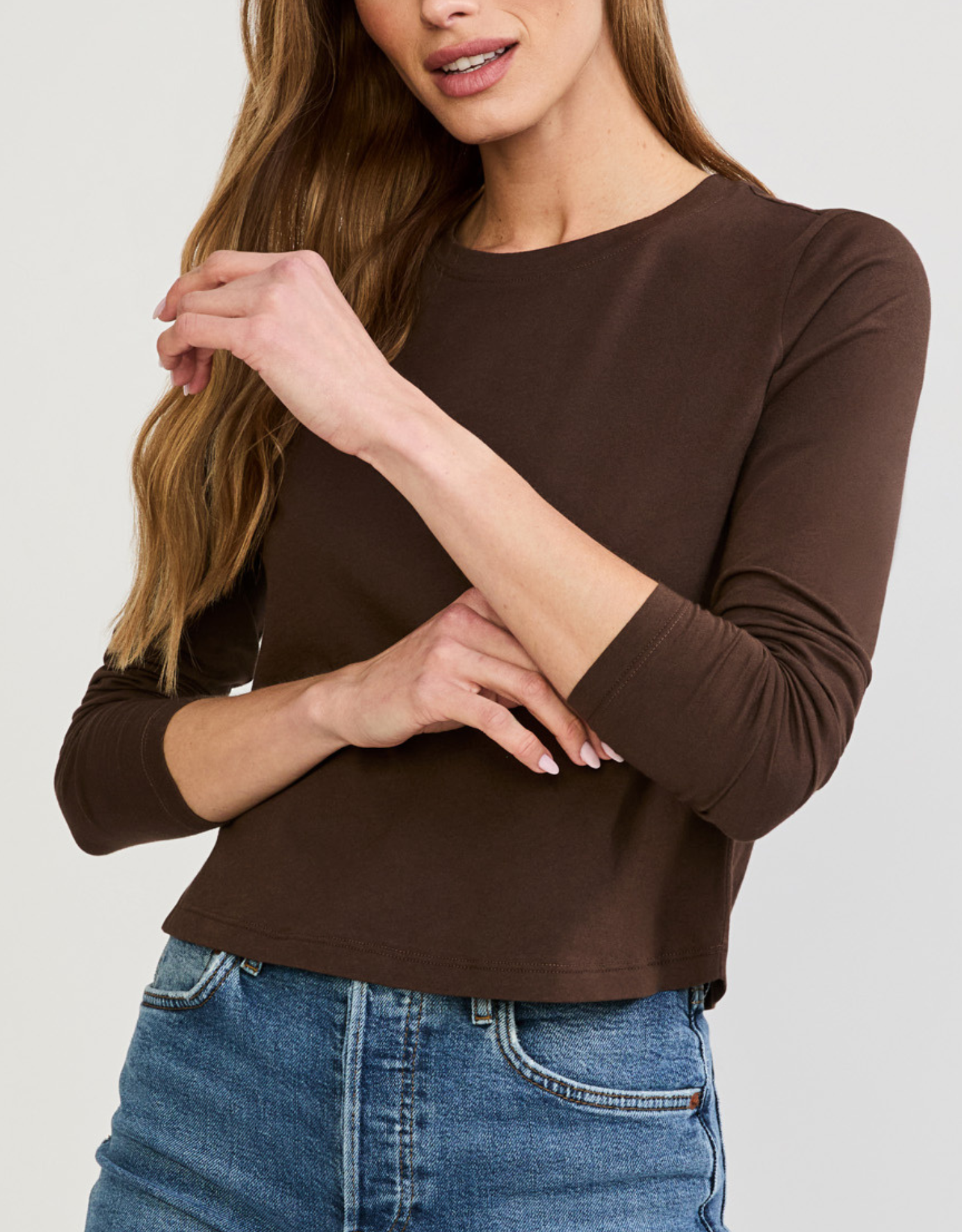 Austin Long Sleeve Tee - Espresso