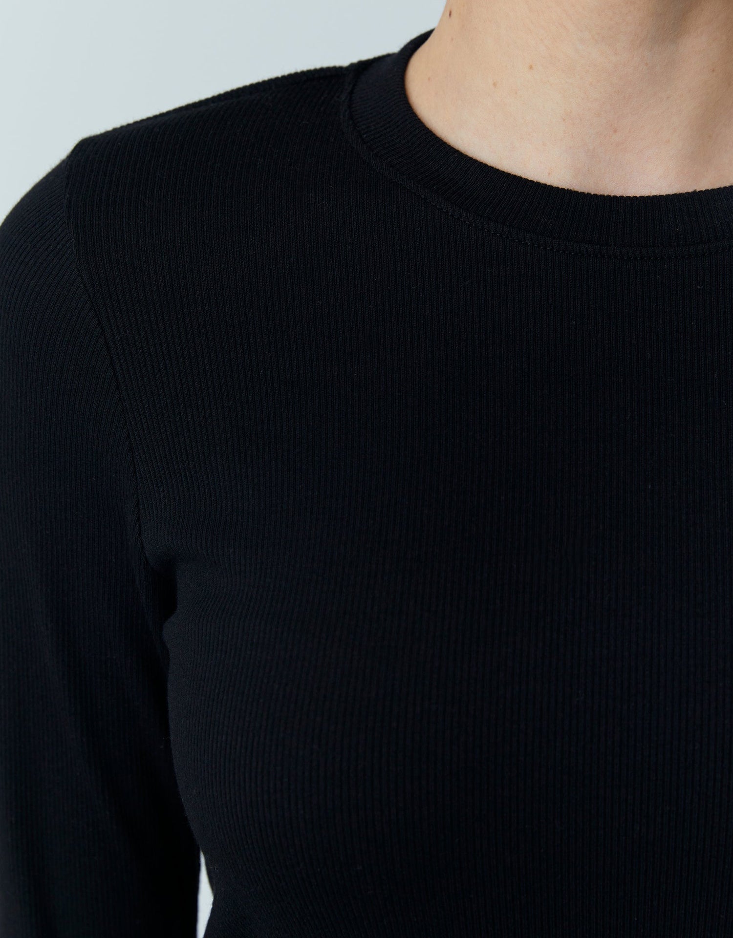 Chicago Ribbed Long Sleeve - Black