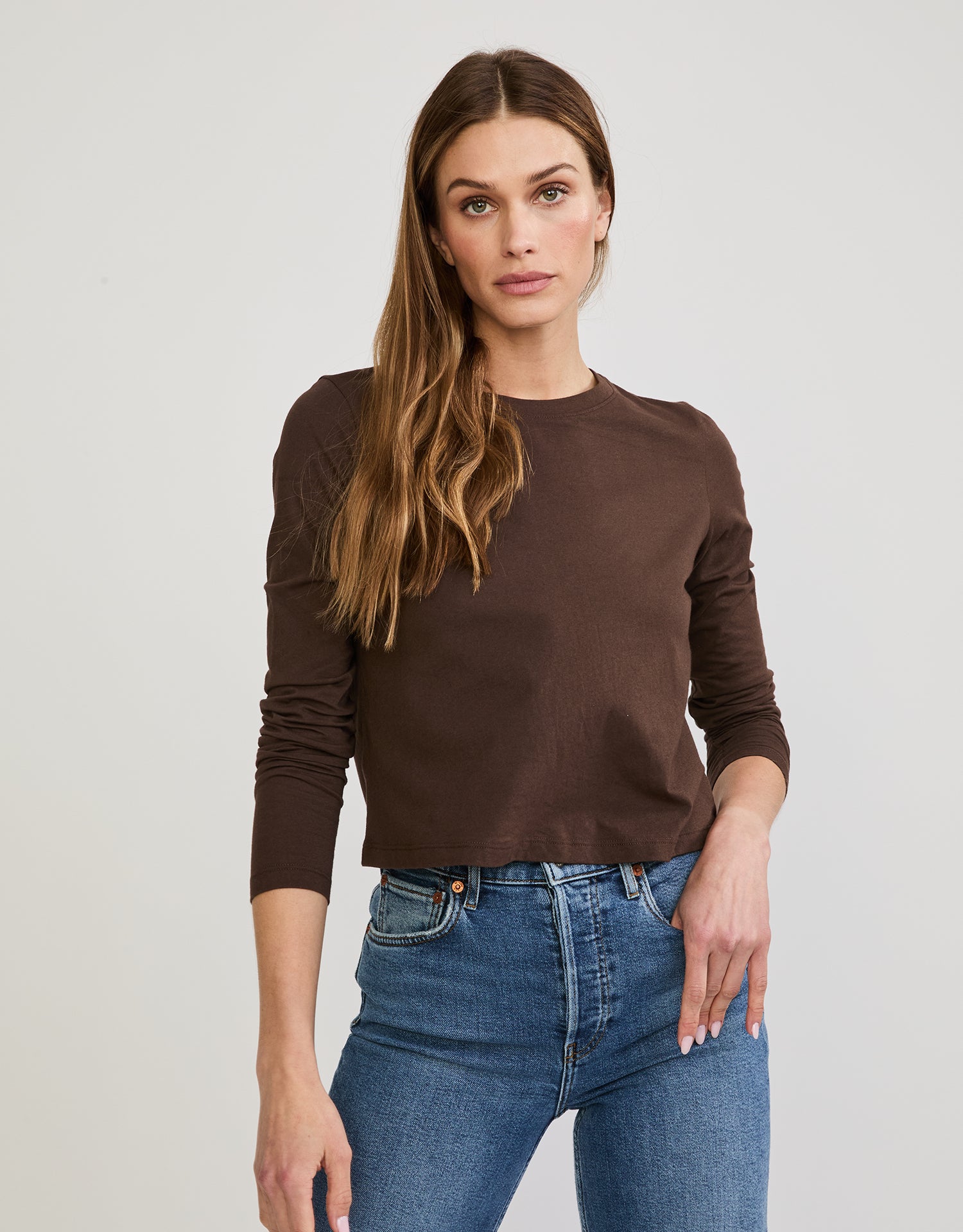 Austin Long Sleeve Tee - Espresso