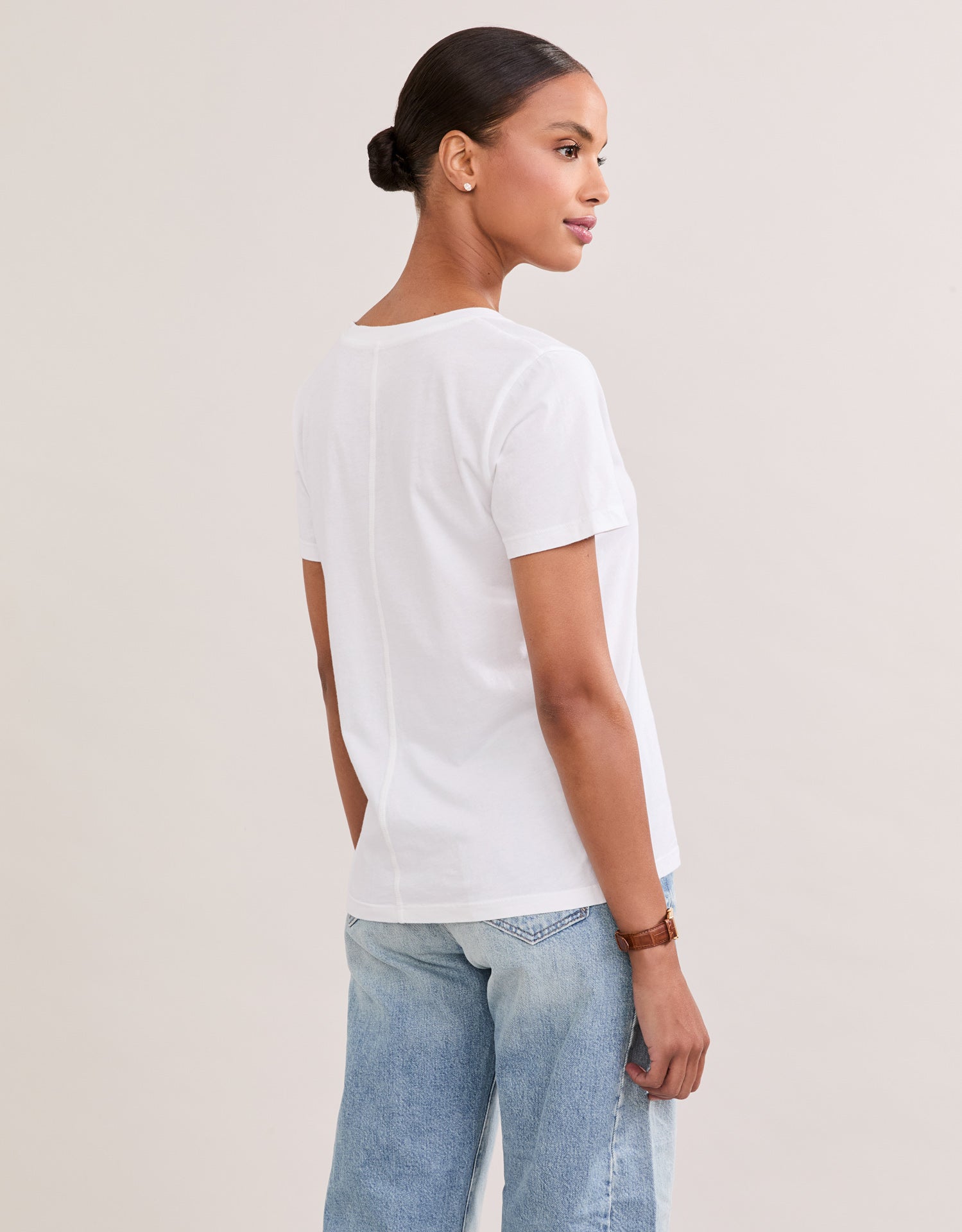 Charleston V Neck Tee - White