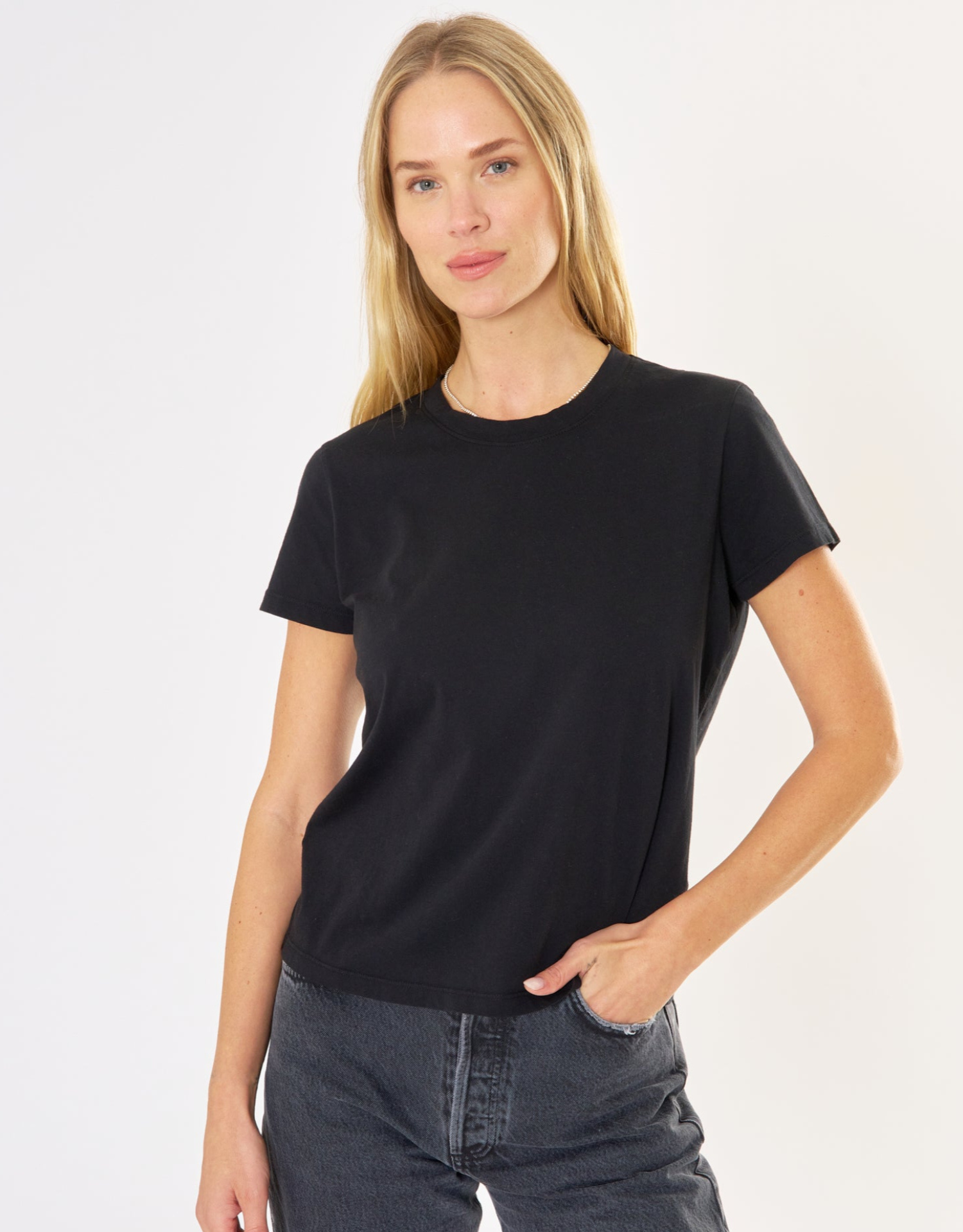 Charlotte Crew Neck Tee - Black