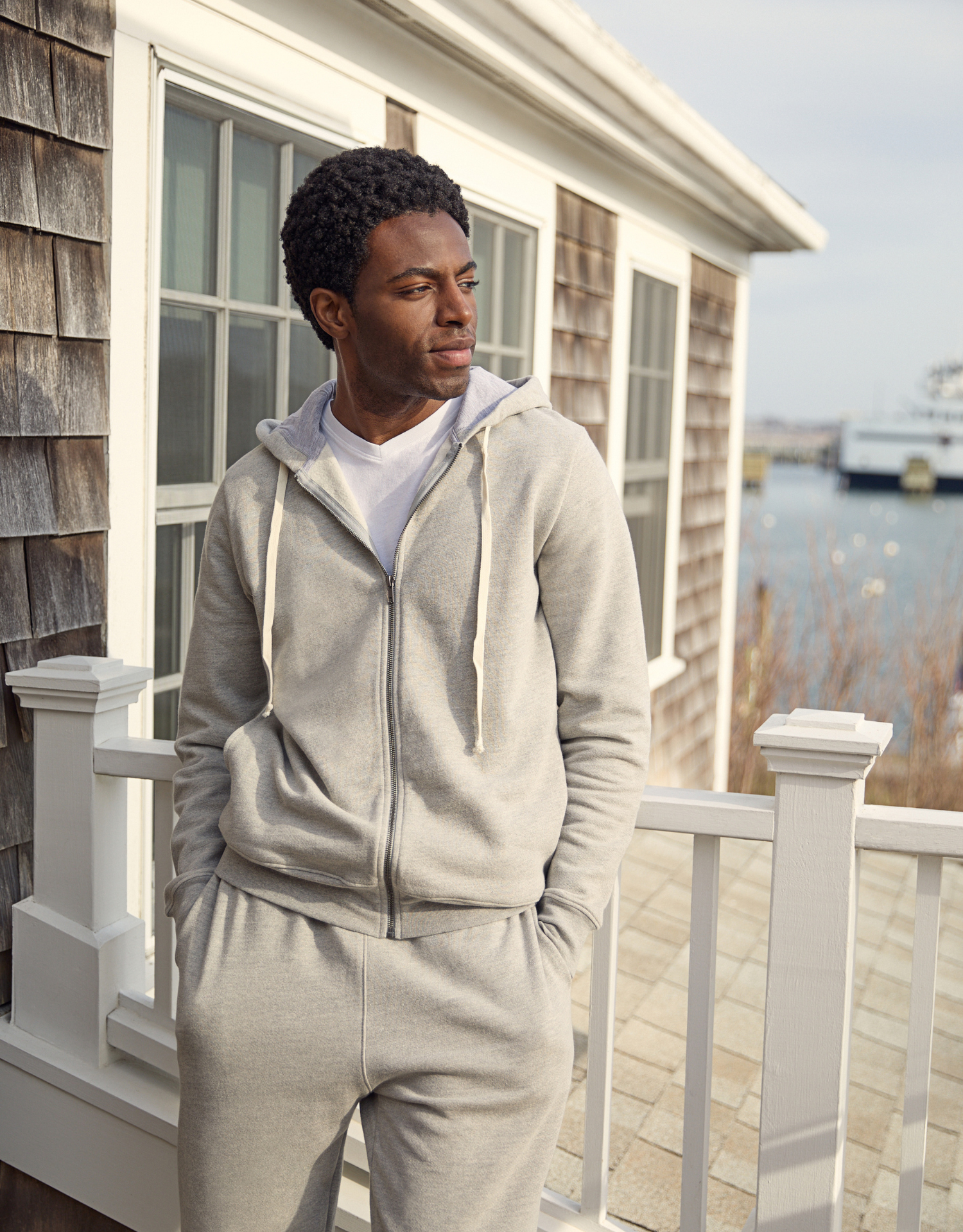 Georgetown Unisex Zip Hoodie - Heather Grey