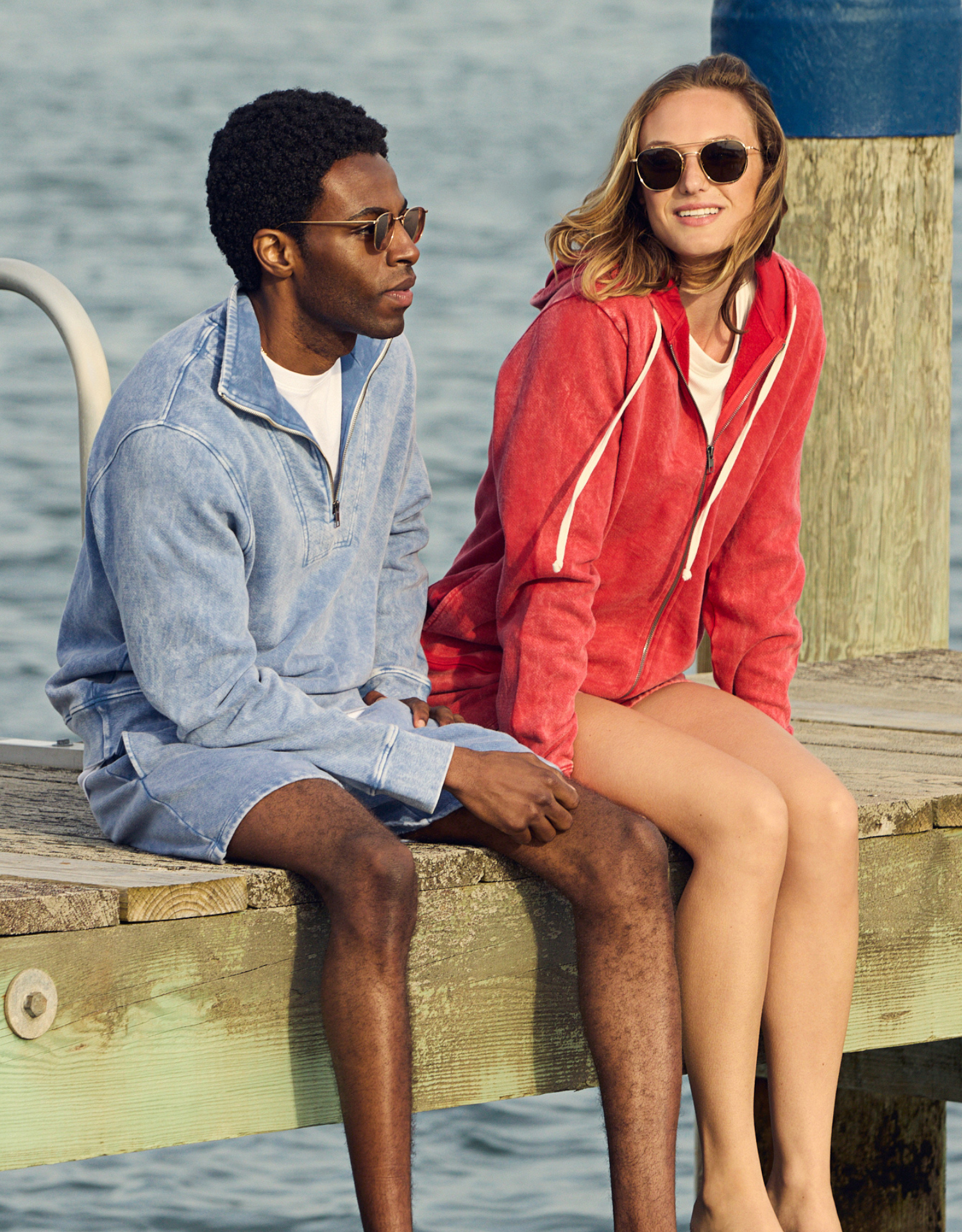Oxford Unisex Quarter Zip - Blueberry
