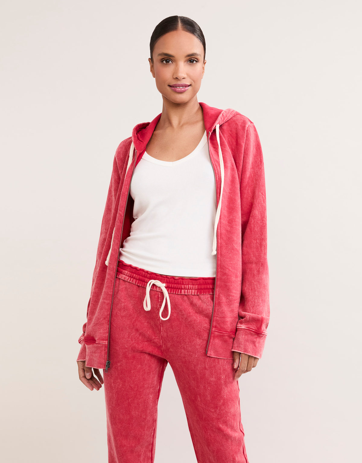 Georgetown Zip Hoodie Cherry