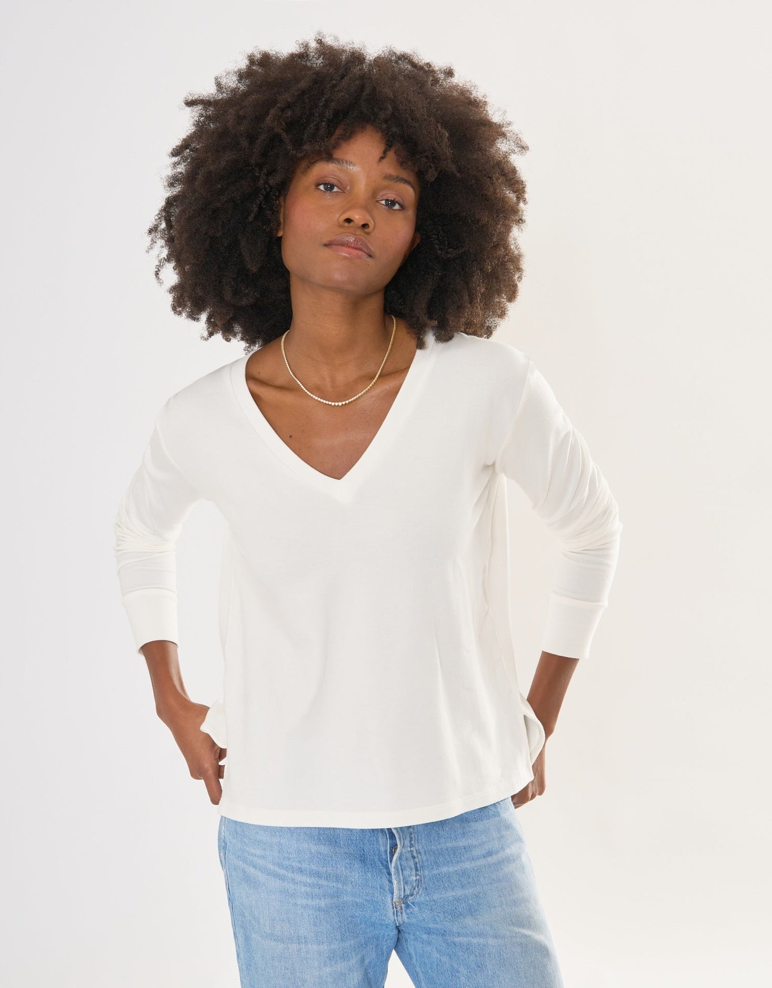 Houston Long Sleeve V Neck