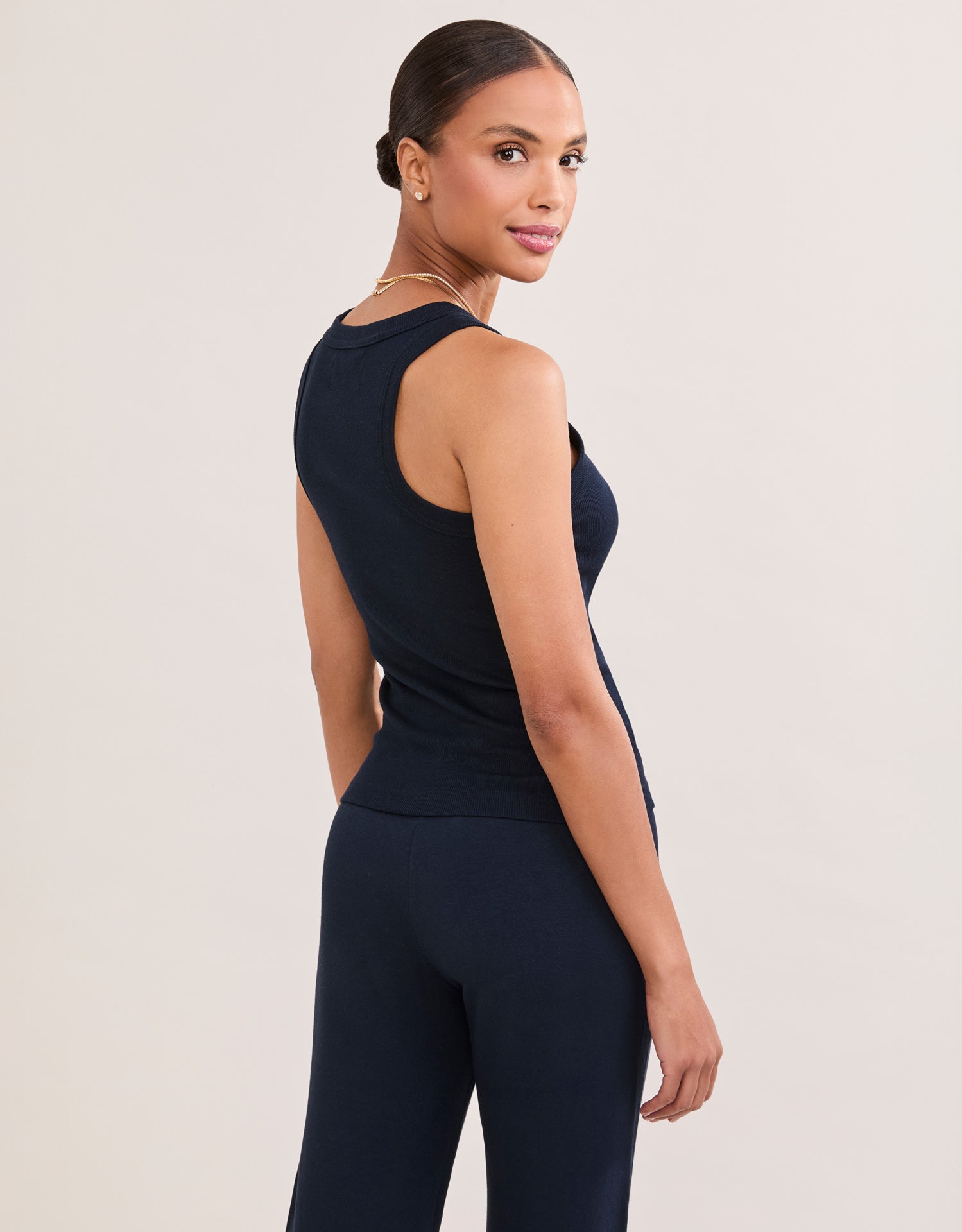 Knoxville Ribbed Tank - Navy