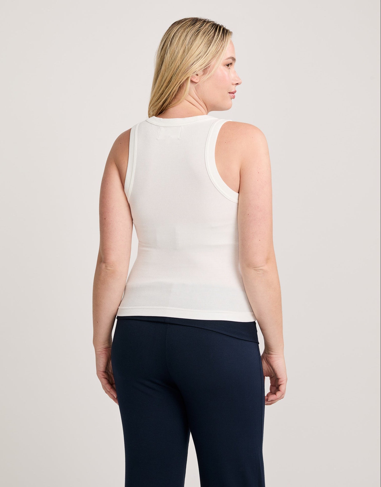 Knoxville Ribbed Tank - White