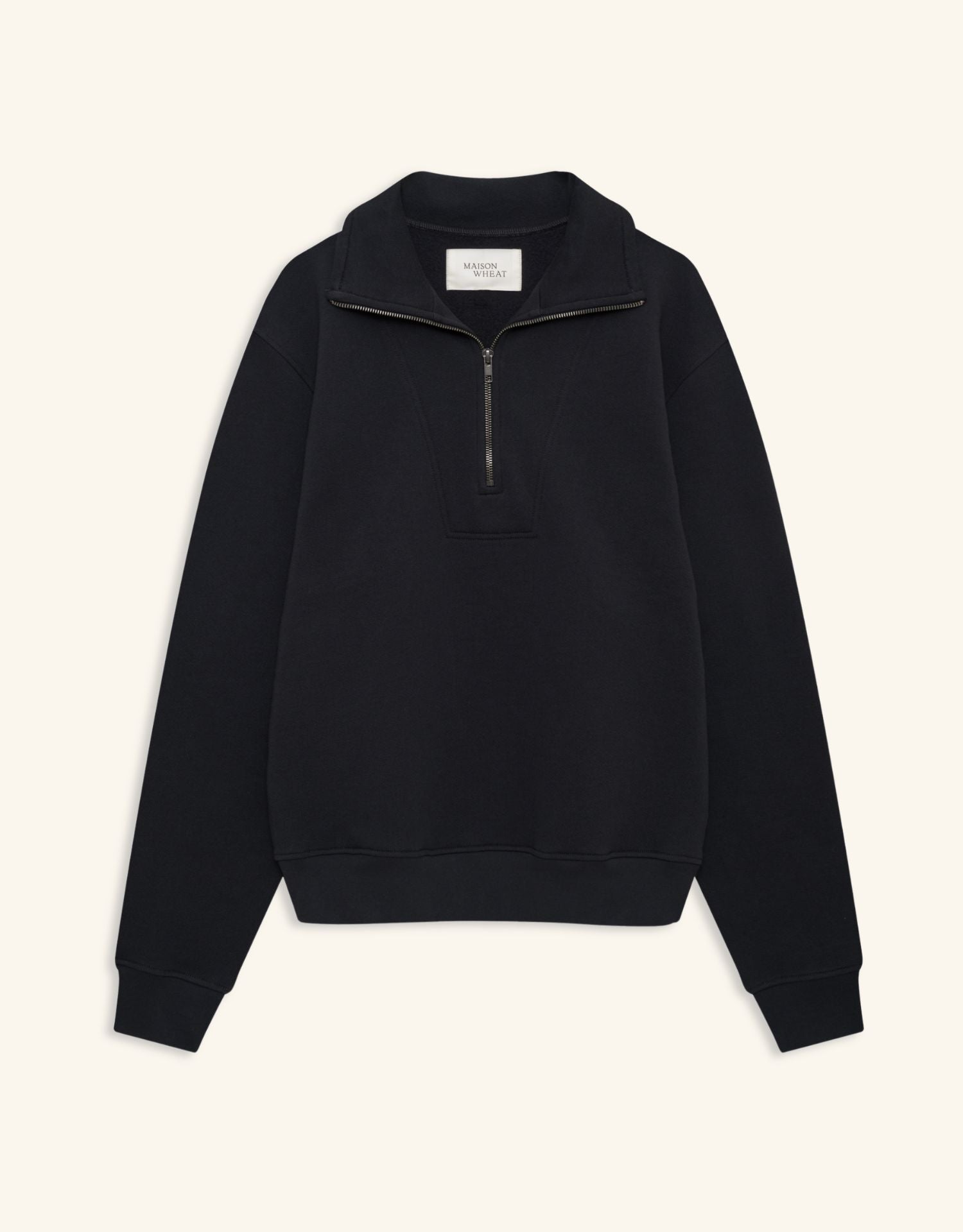 Oxford Unisex Quarter Zip - Washed Black