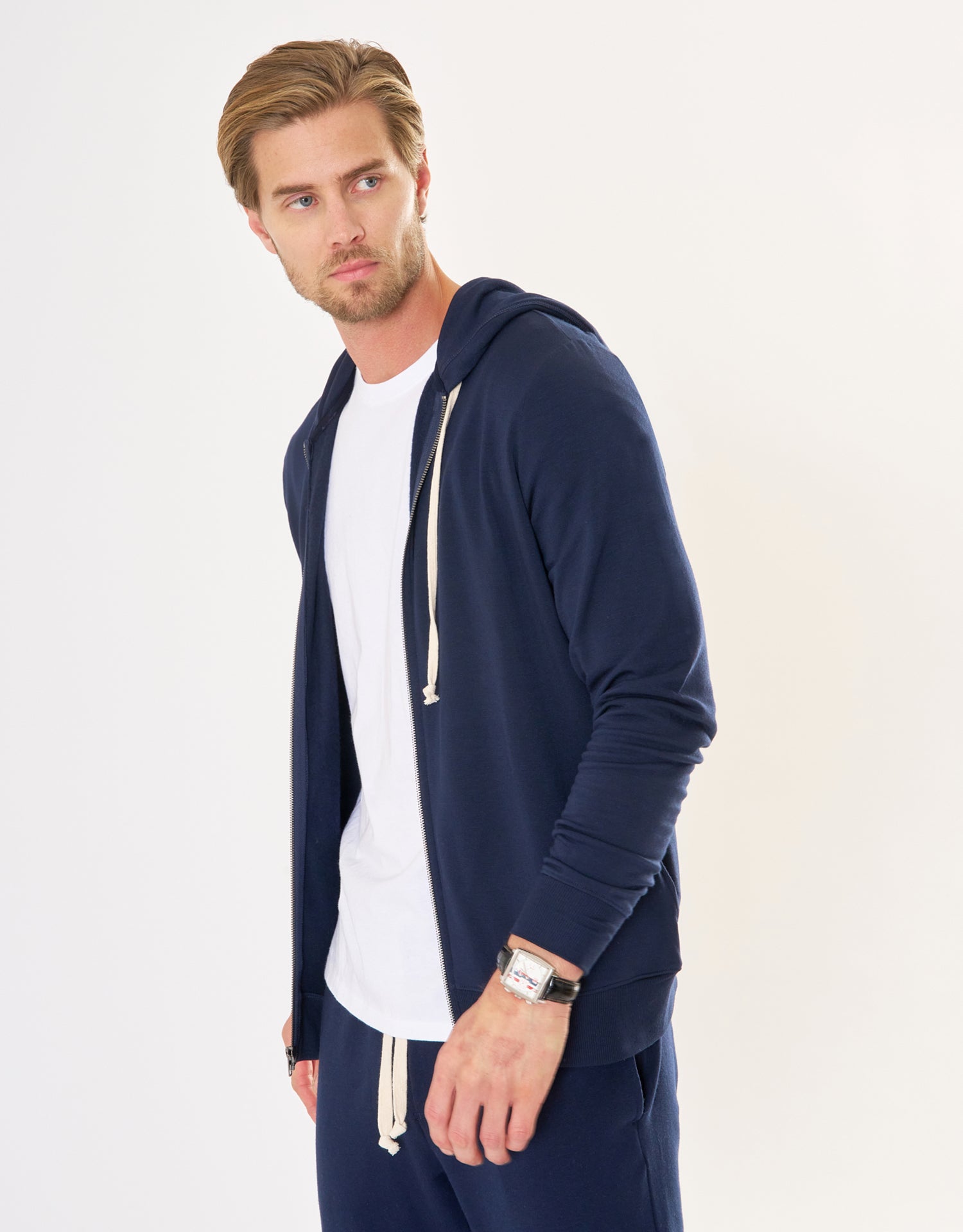 Richmond Unisex Zip Hoodie - Navy