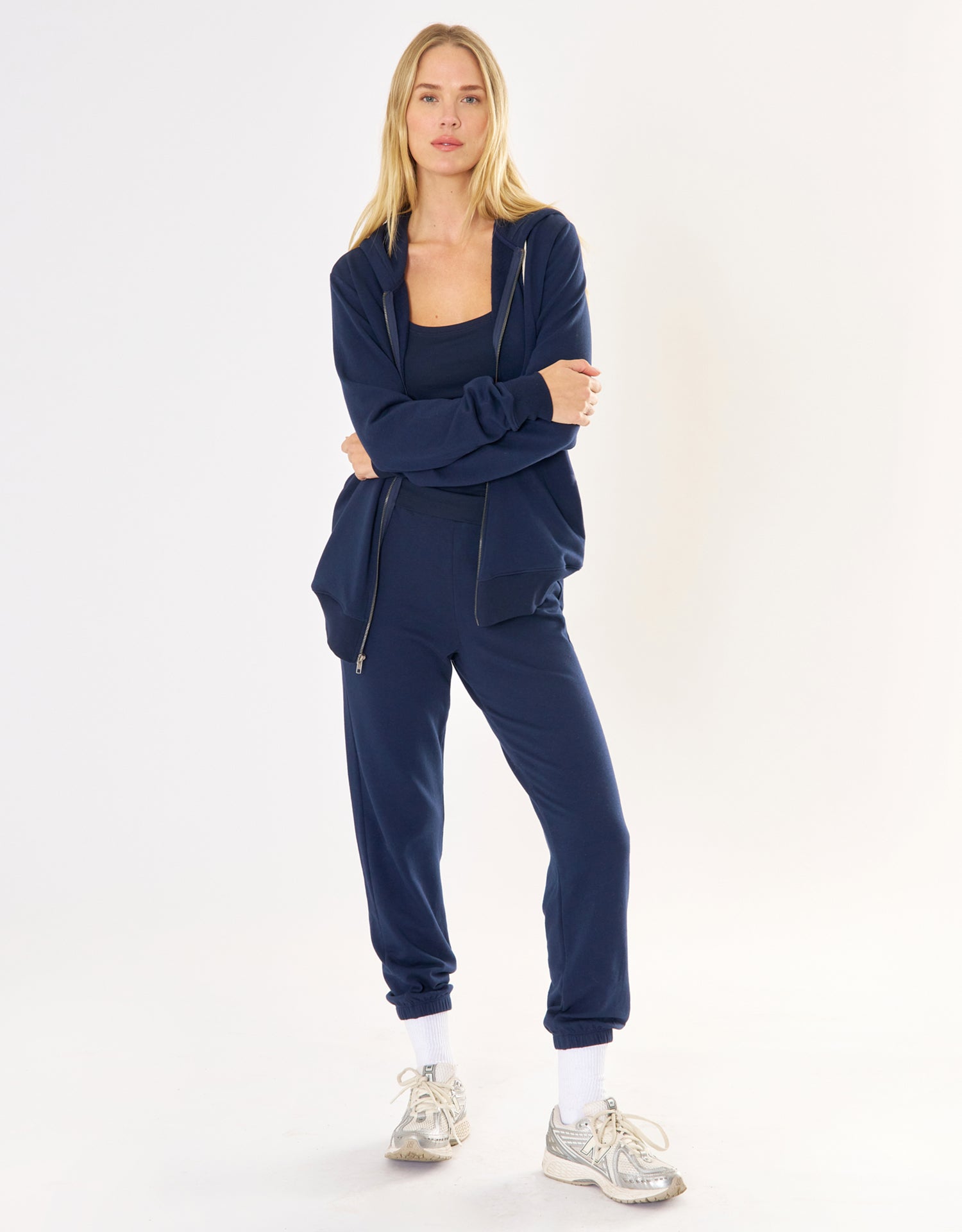 Richmond Unisex Zip Hoodie - Navy