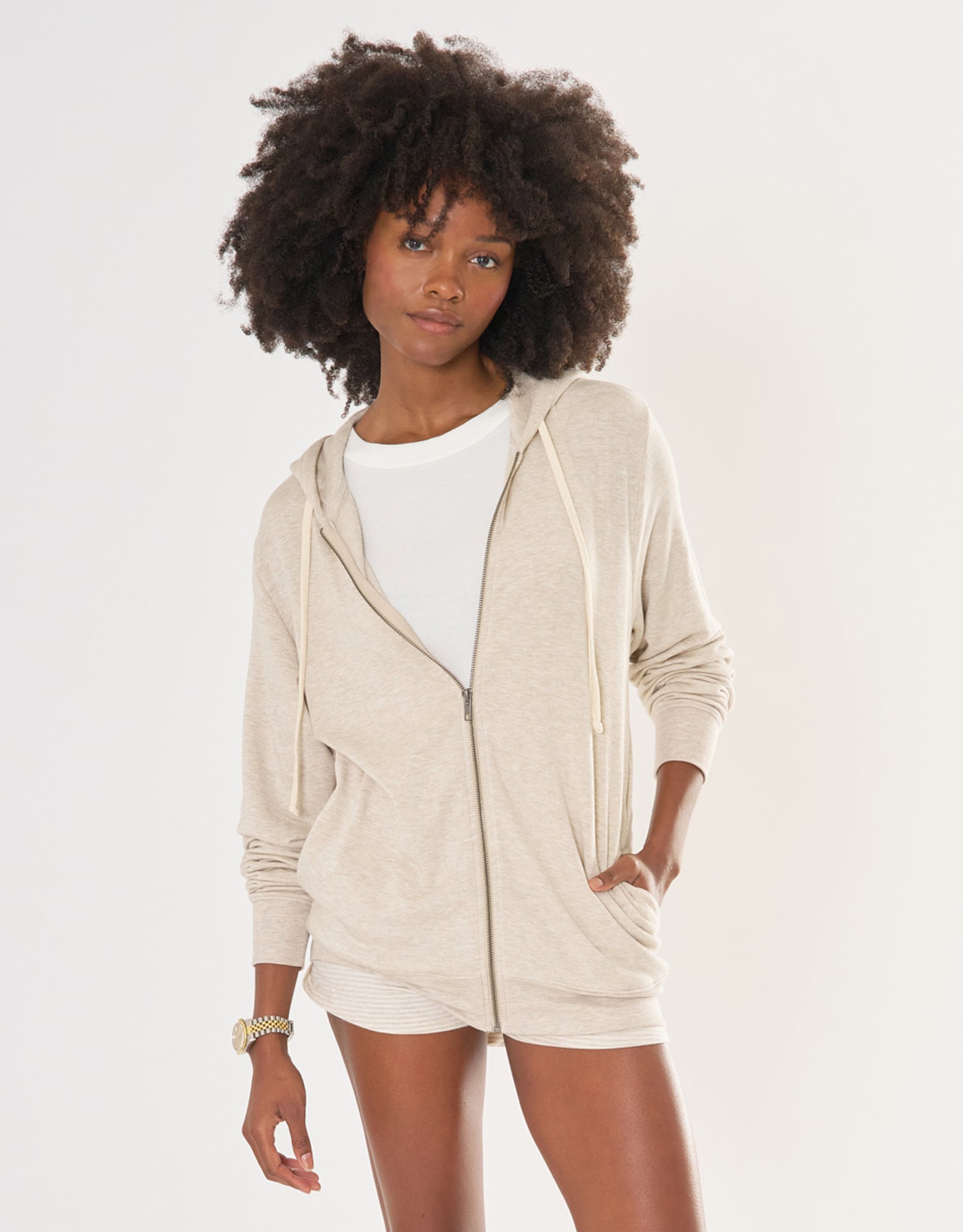 Richmond Unisex Zip Hoodie - Oatmeal