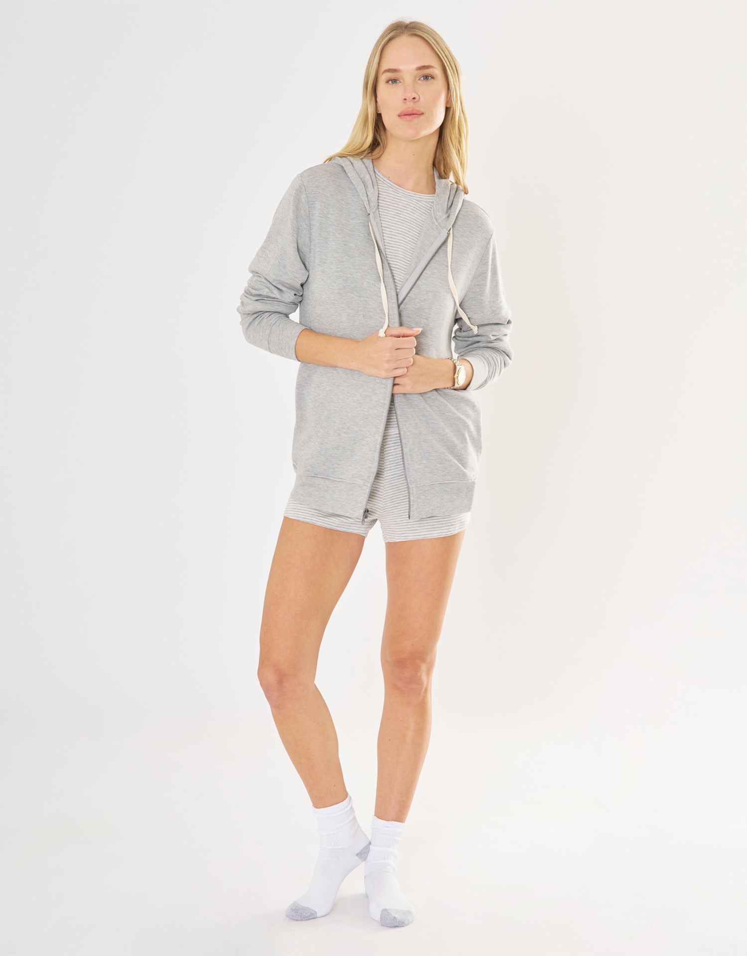 Richmond Unisex Zip Hoodie - Heather Grey
