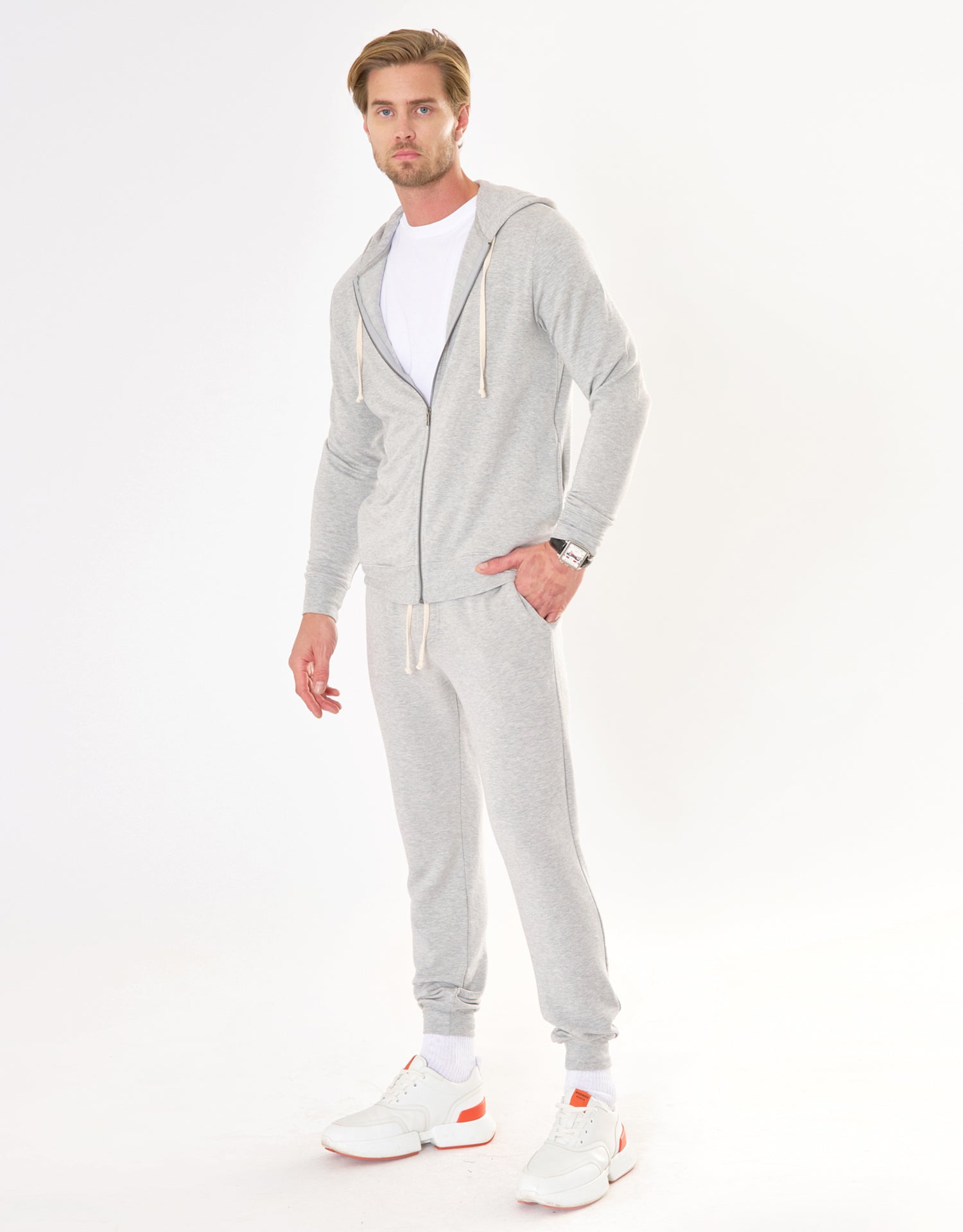 Richmond Unisex Zip Hoodie - Heather Grey
