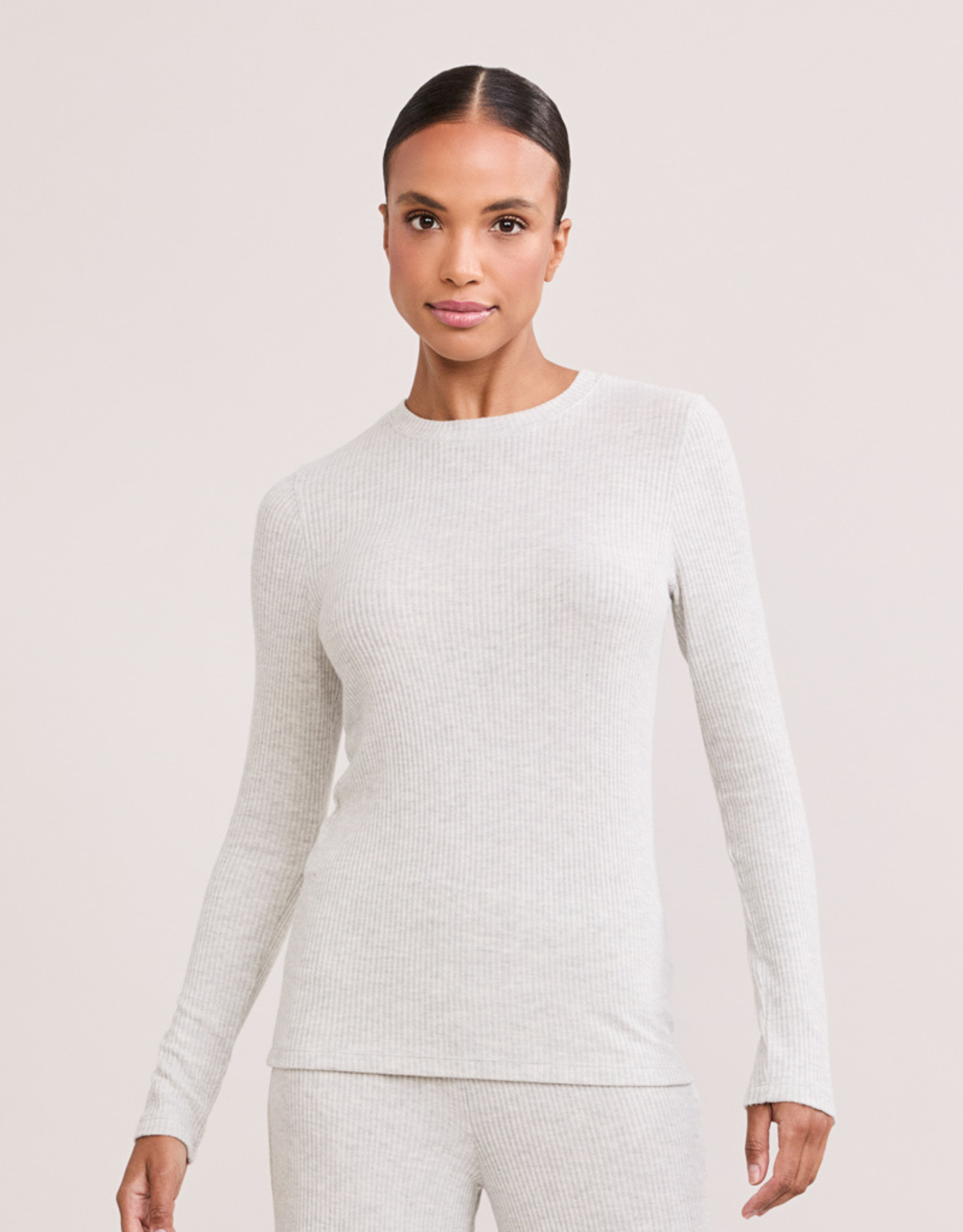 Helena Hatchi Rib Long Sleeve Heather